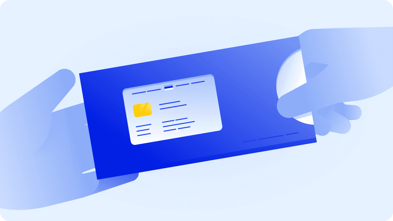 Receiving an e-Residency kit illustration