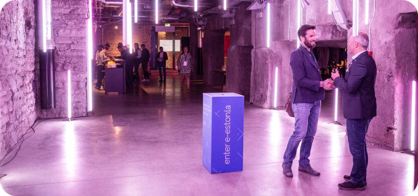 People networking at event