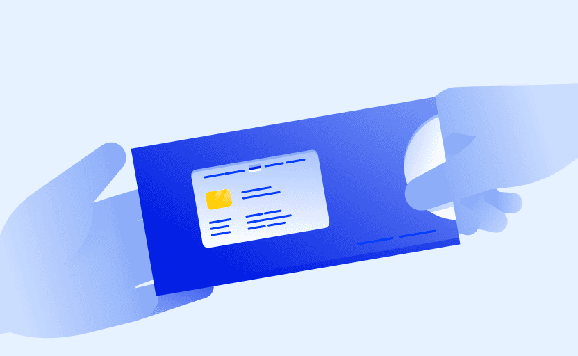 Illustration about the card pickup