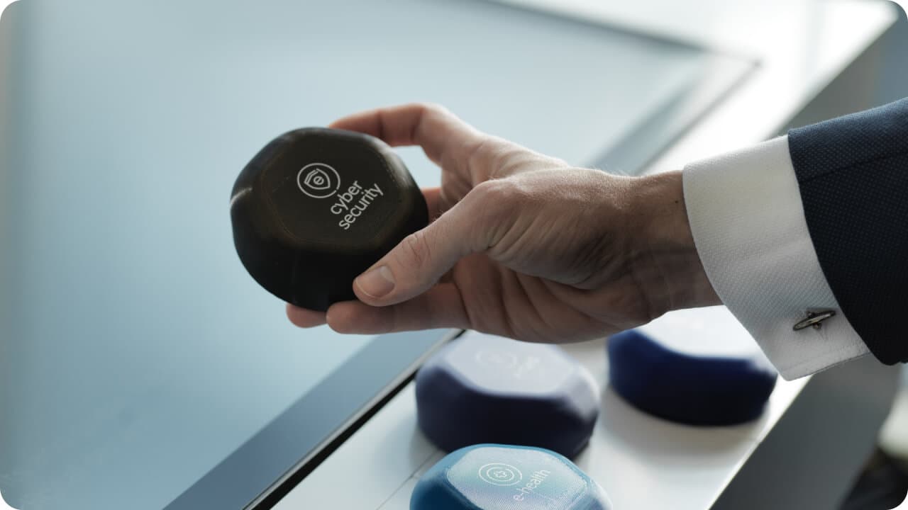 Cyber security presentation at e-Estonia briefing center