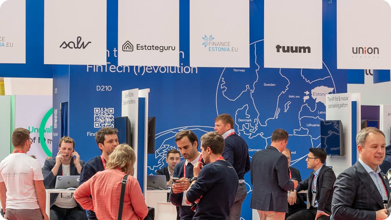 People networking at startup event