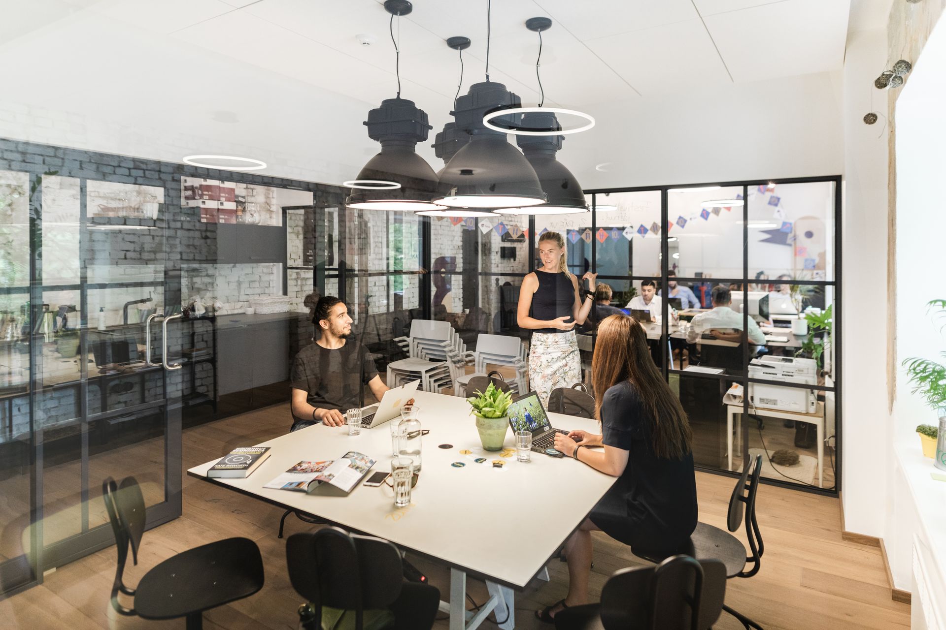 Coworkers in a coworking space