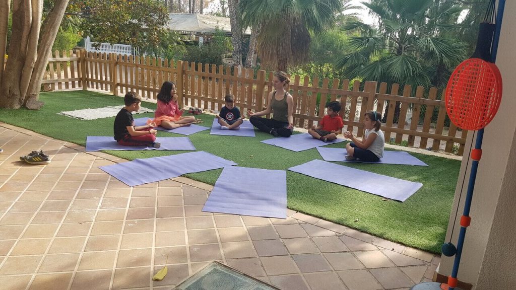 A class at Spanish e-resident Mercedes Gill's school near Murcia in Spain