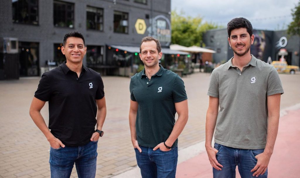 Glia co-founders Carlos Paniagua, e-resident Dan Michaeli, and Justin DiPietro.