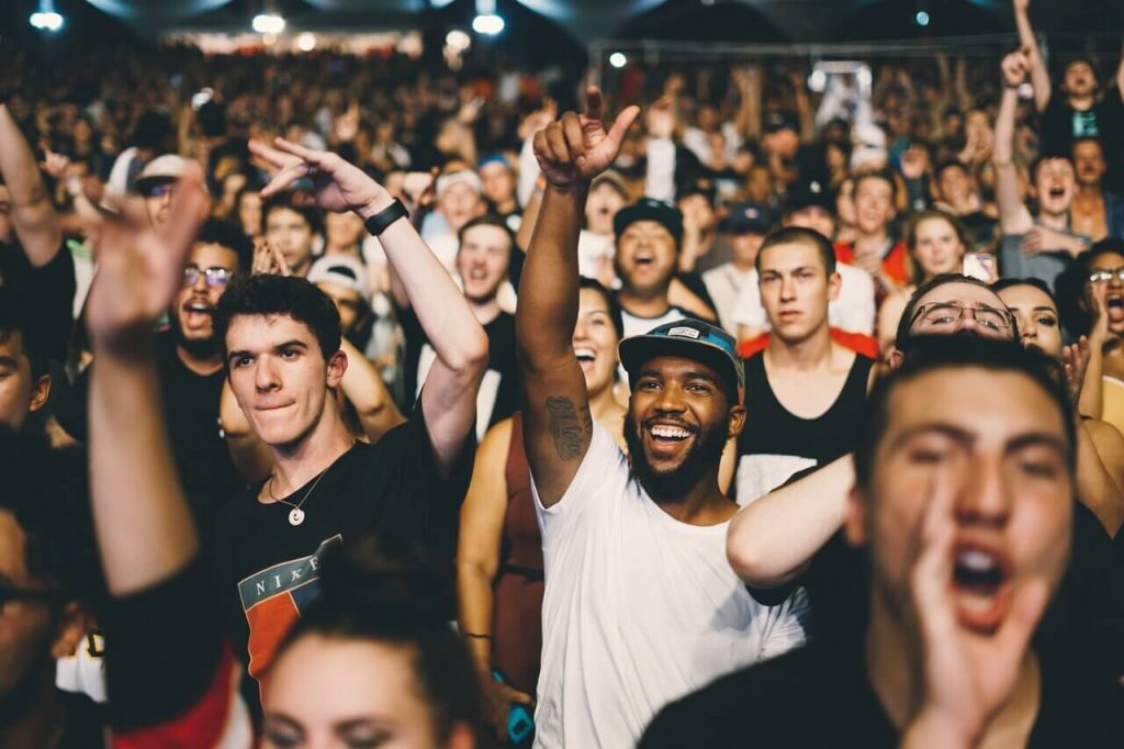 A crowd of people cheering: building an MMA community