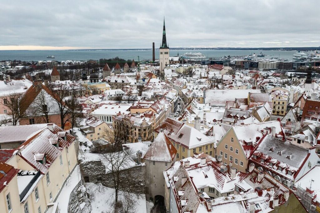 Beautiful snowy Tallinn