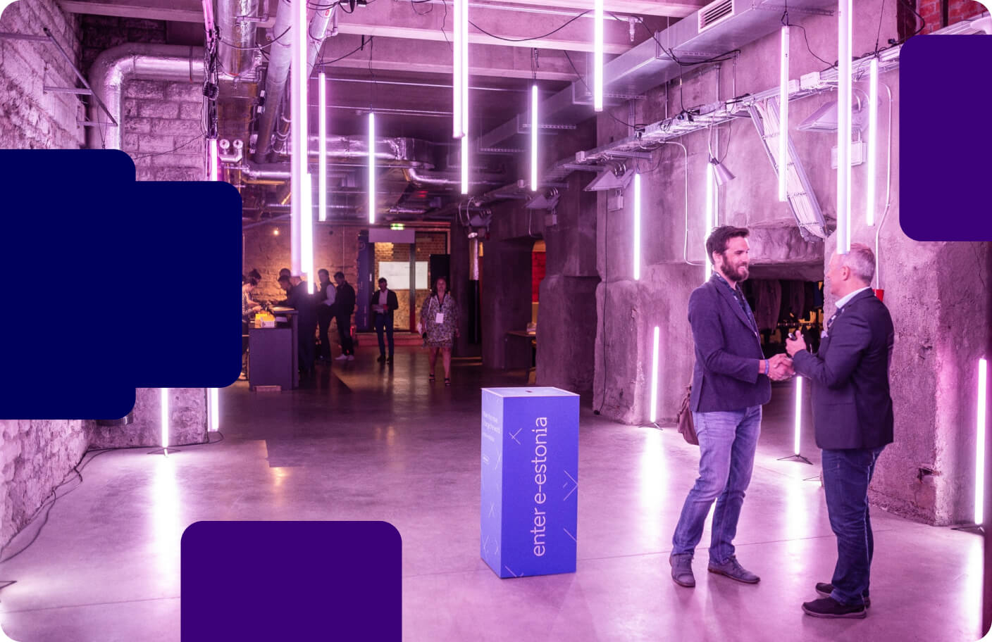 People networking at e-Estonia event