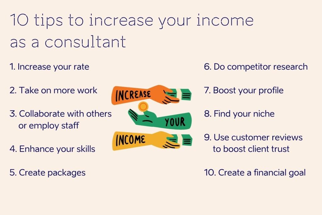 10 tips to increase your income as a consultant.