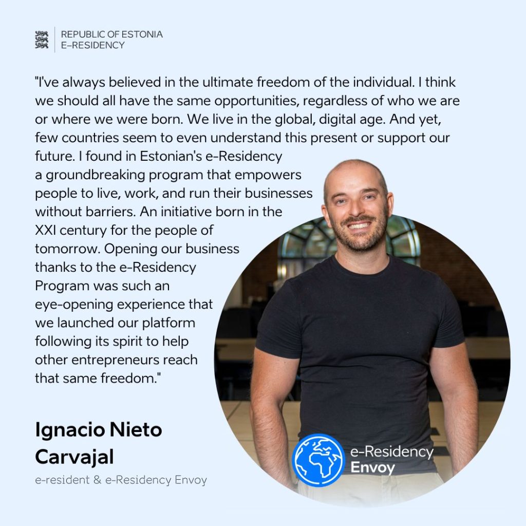 E-resident Ignacio Nieto Carvajal is one of the first envoys announced as part of e-Residency's new Spokespeople initiative.