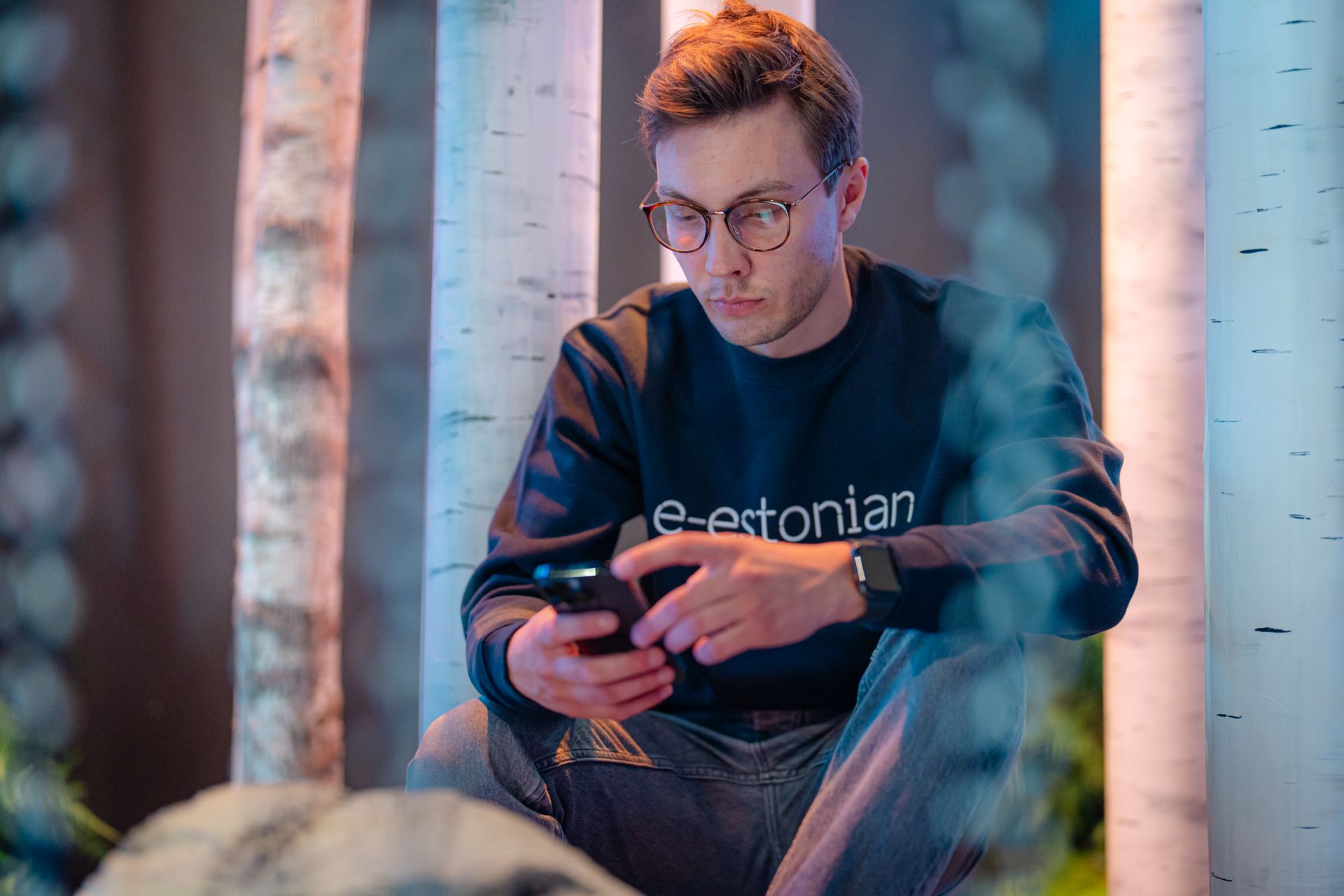 Man with smartphone