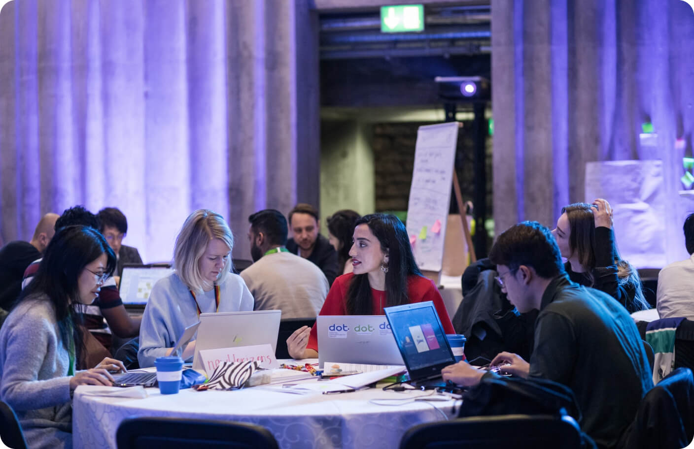 People working together at hackaton