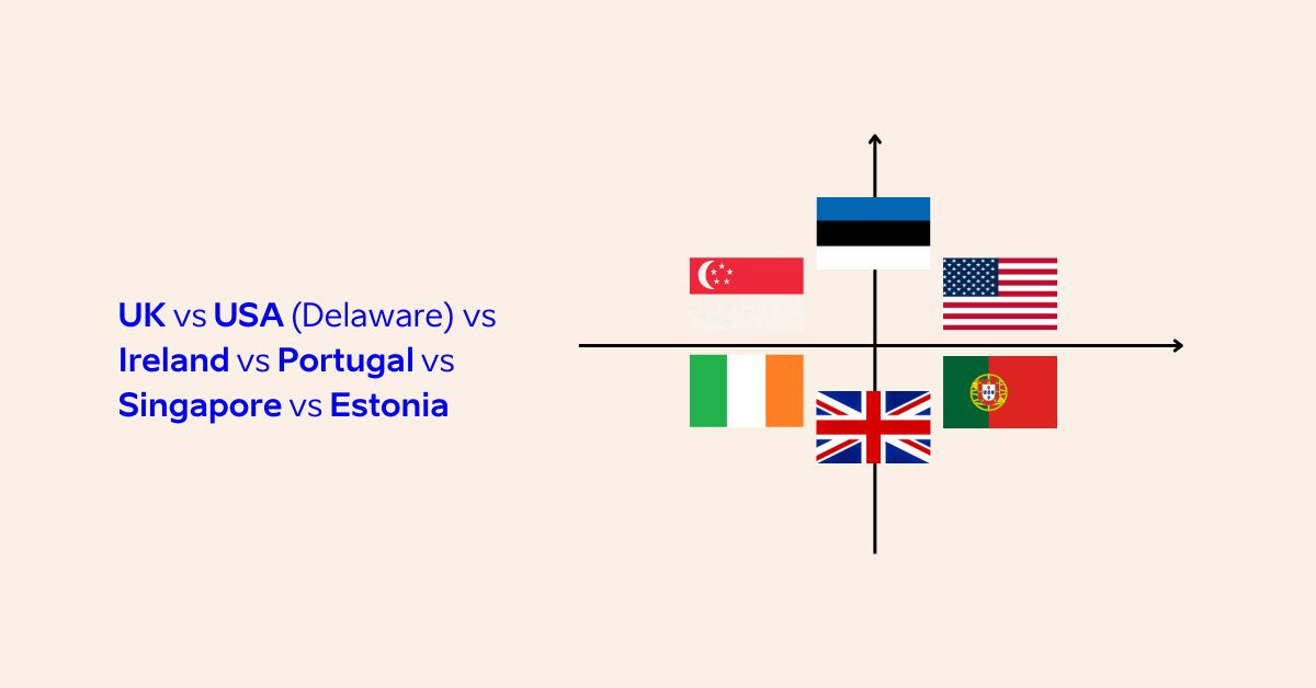uk vs usa vs ireland vs portugal vs singapore vs estonia