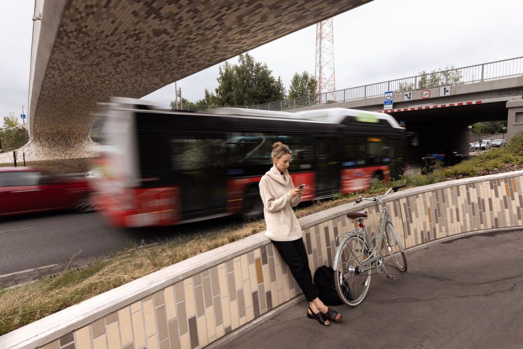 Woman working while in Tartu