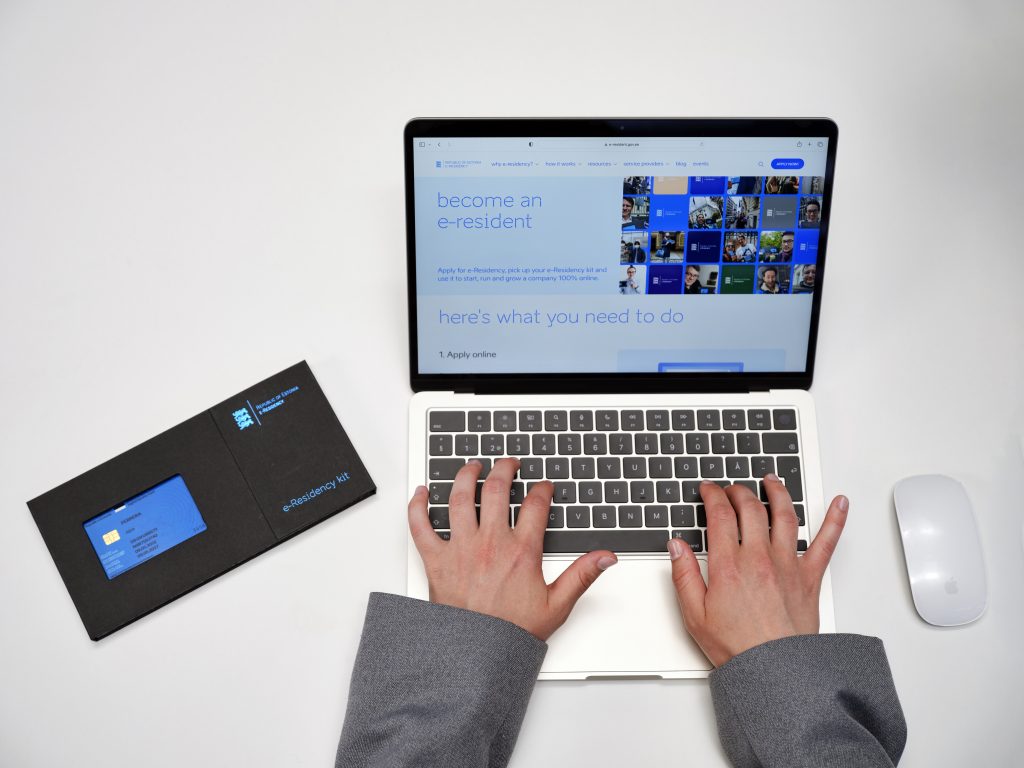 working on a computer