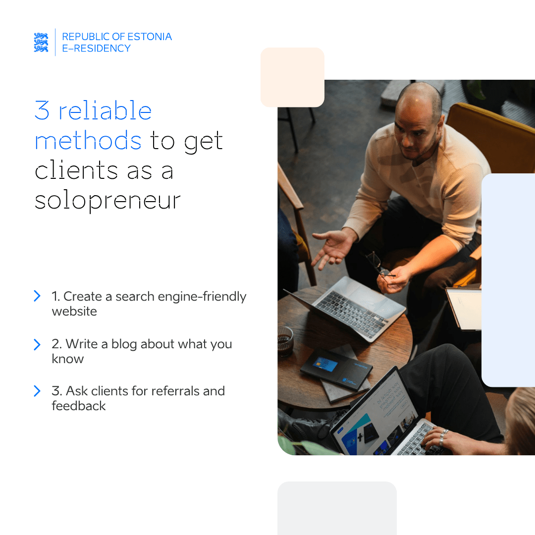 Learn 3 methods to get clients as a solorpreneur