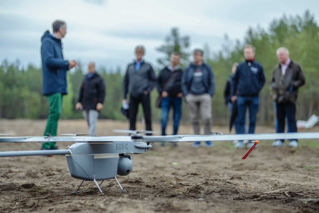A military drone symbolises the growing defence tech sector in Estonia