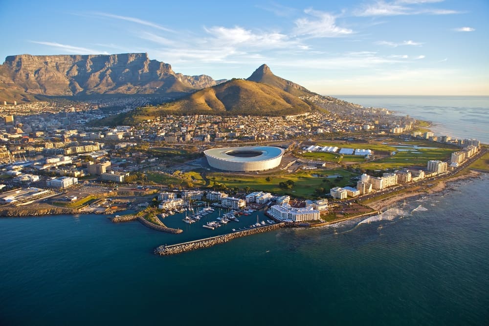 Aerial view of Cape Town, South Africa