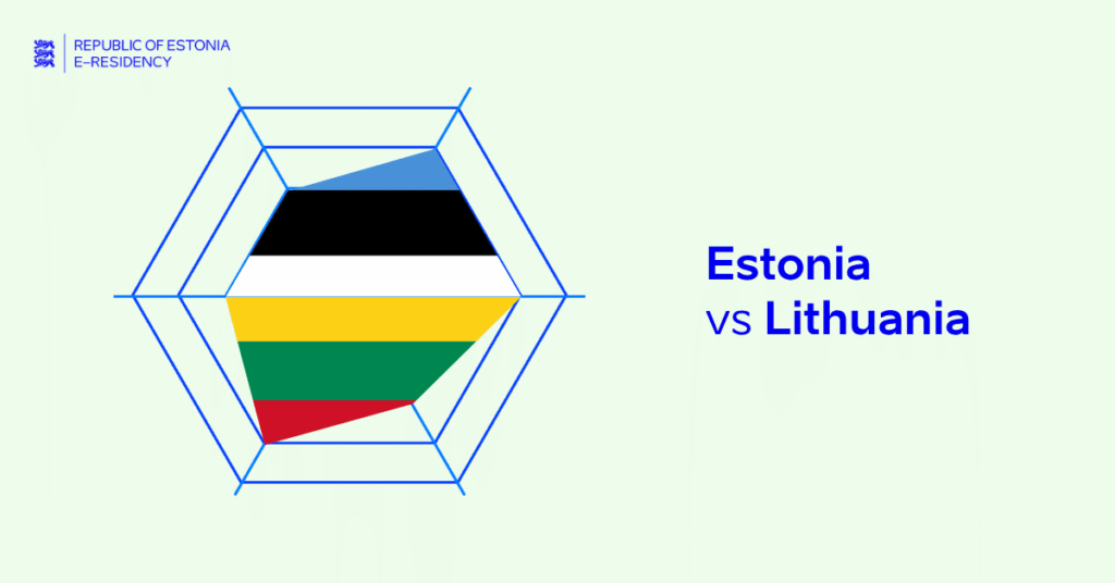 A graphic of the Estonian and Lithuanian flags
