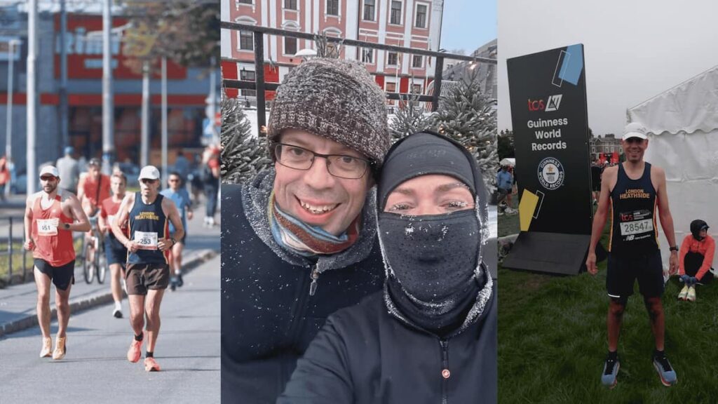 Business angel Philip running marathons and visiting the KULG team in Tallinn, one of his investments