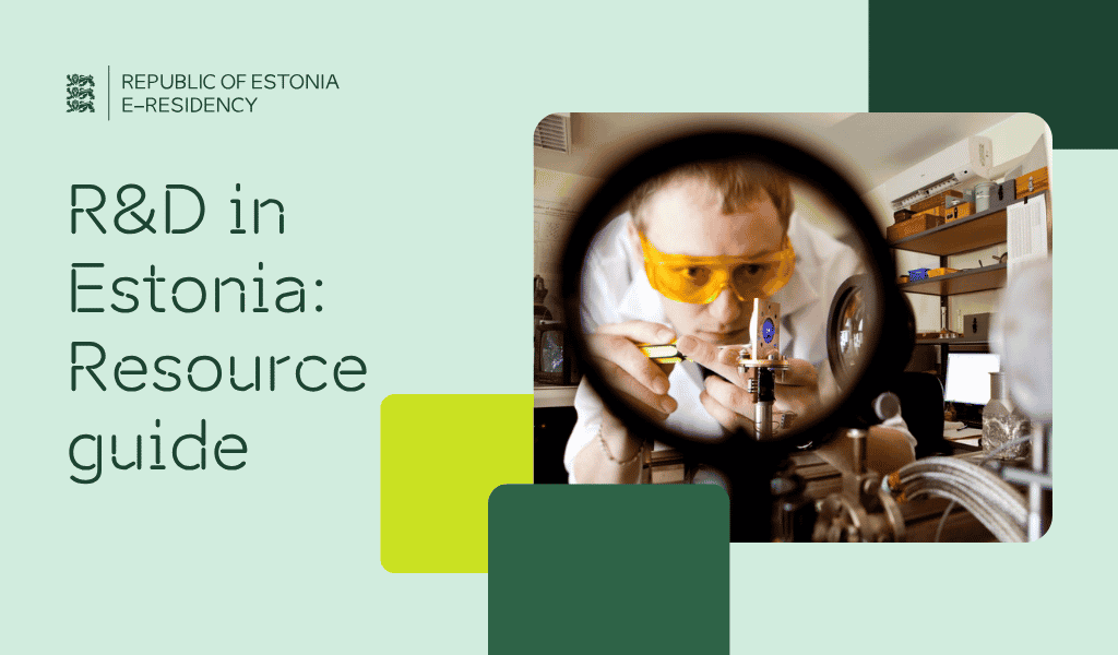 A photo of a scientist doing research and development in Estonia
